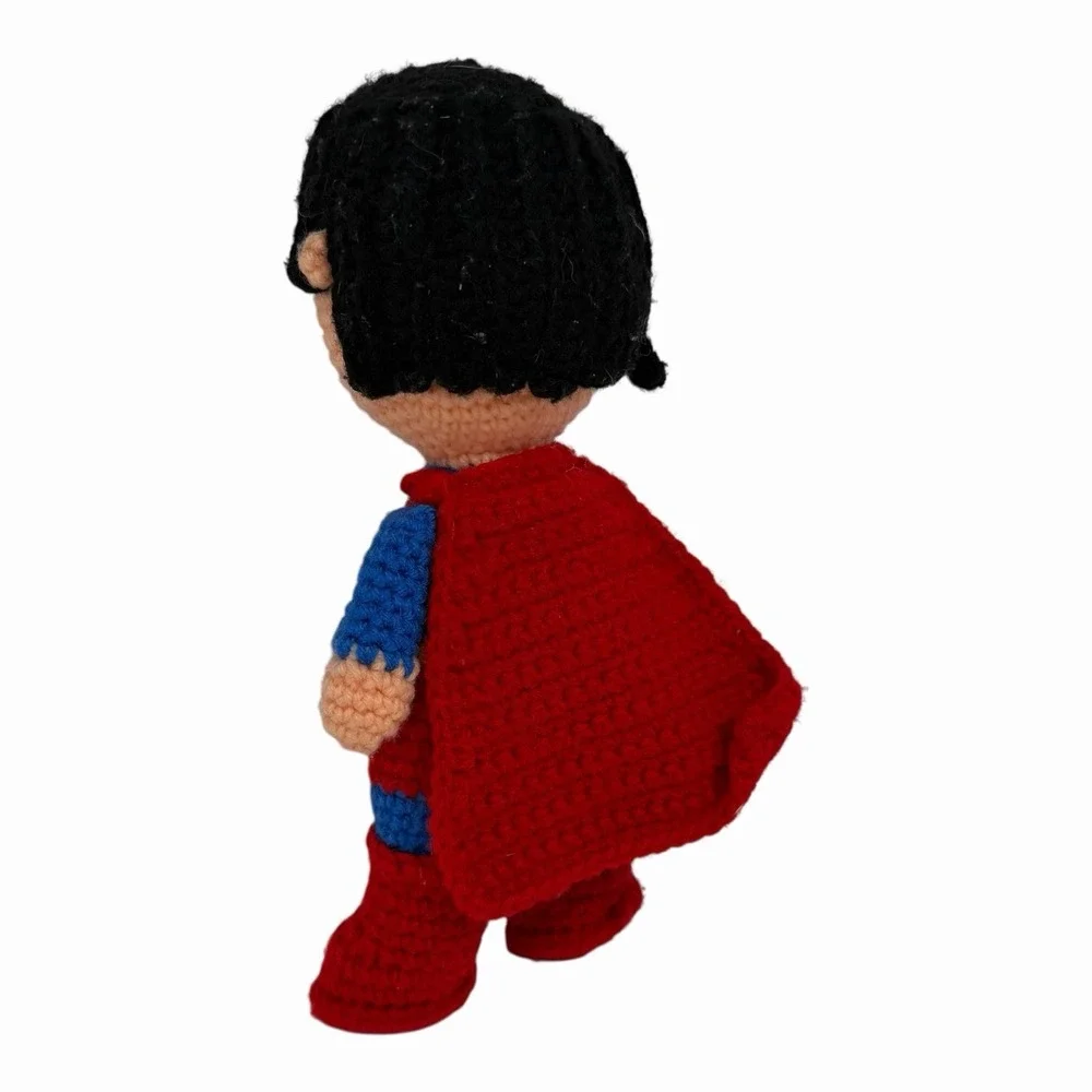Handmade Crochet Superman Amigurumi Plush Superhero Doll DC Comics‎ Figure